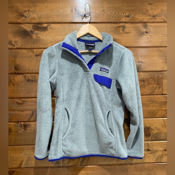 Patagonia Women’s Purple Grey Re-Tool Snap-T Pullover Sweater - Picture 1 of 4